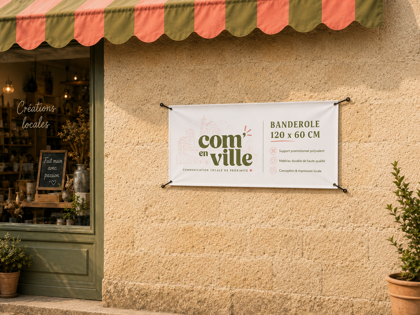 Bâche et banderole publicitaire sur mesure