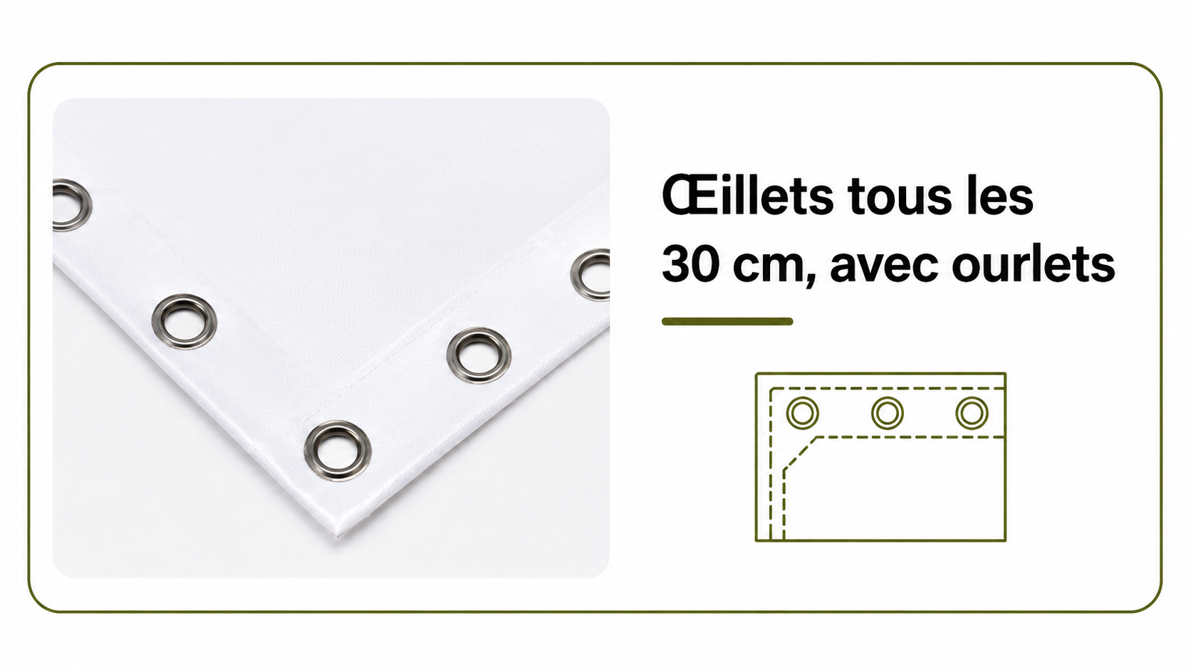 oeillets tous les 30 cm