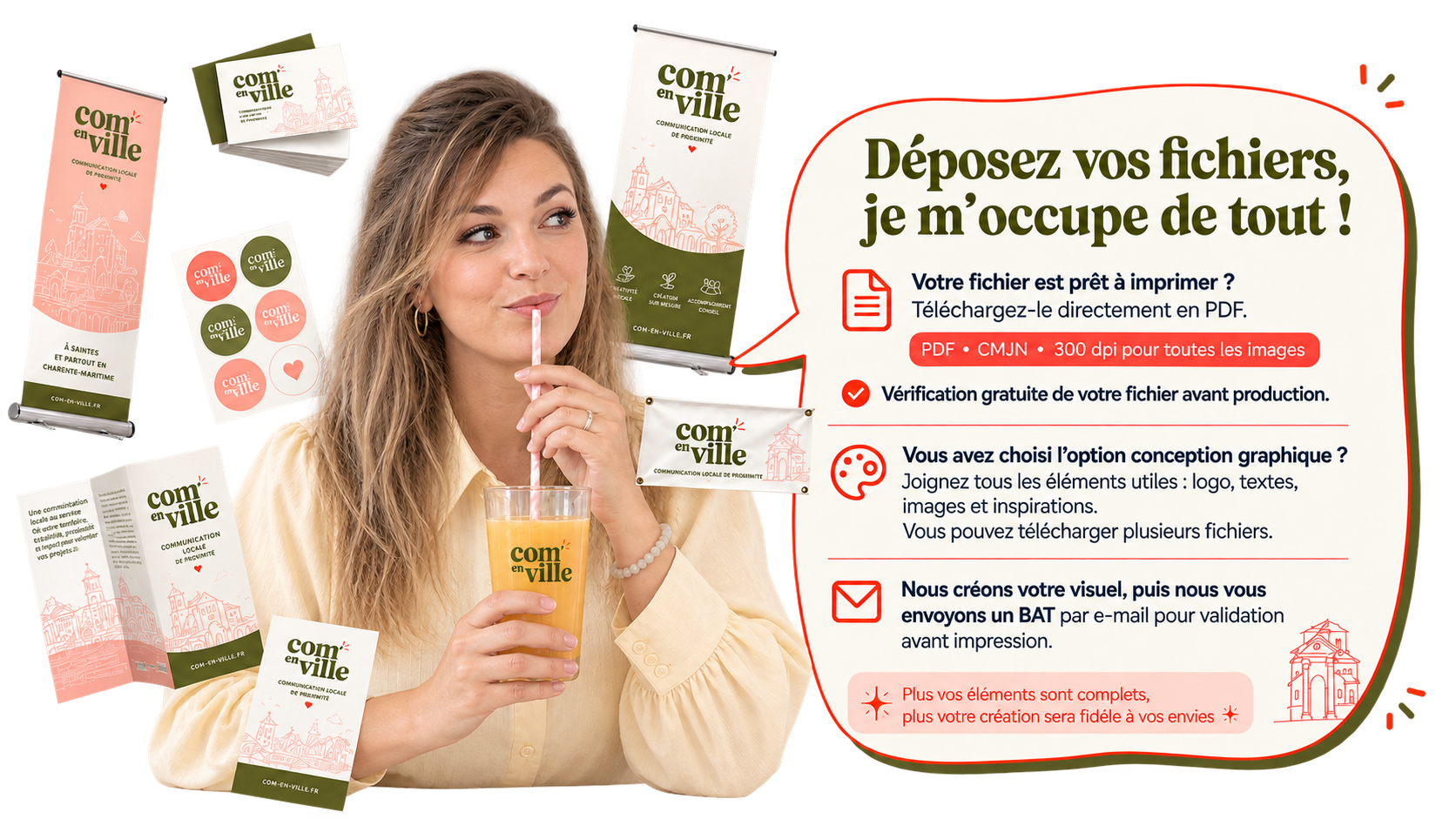 Pauline, graphiste en Charente-Maritime, conçoit vos supports imprimés