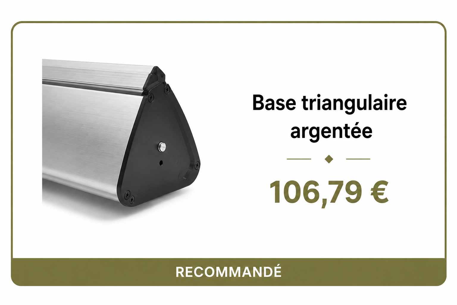 Base triangle argentée