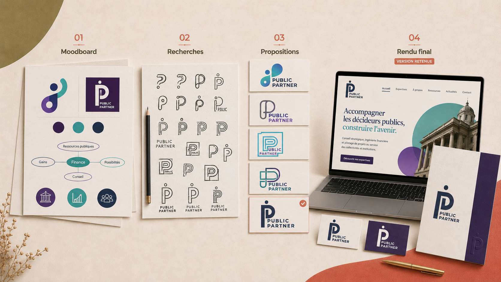 Exemples de créations graphiques réalisées par Com' en Ville