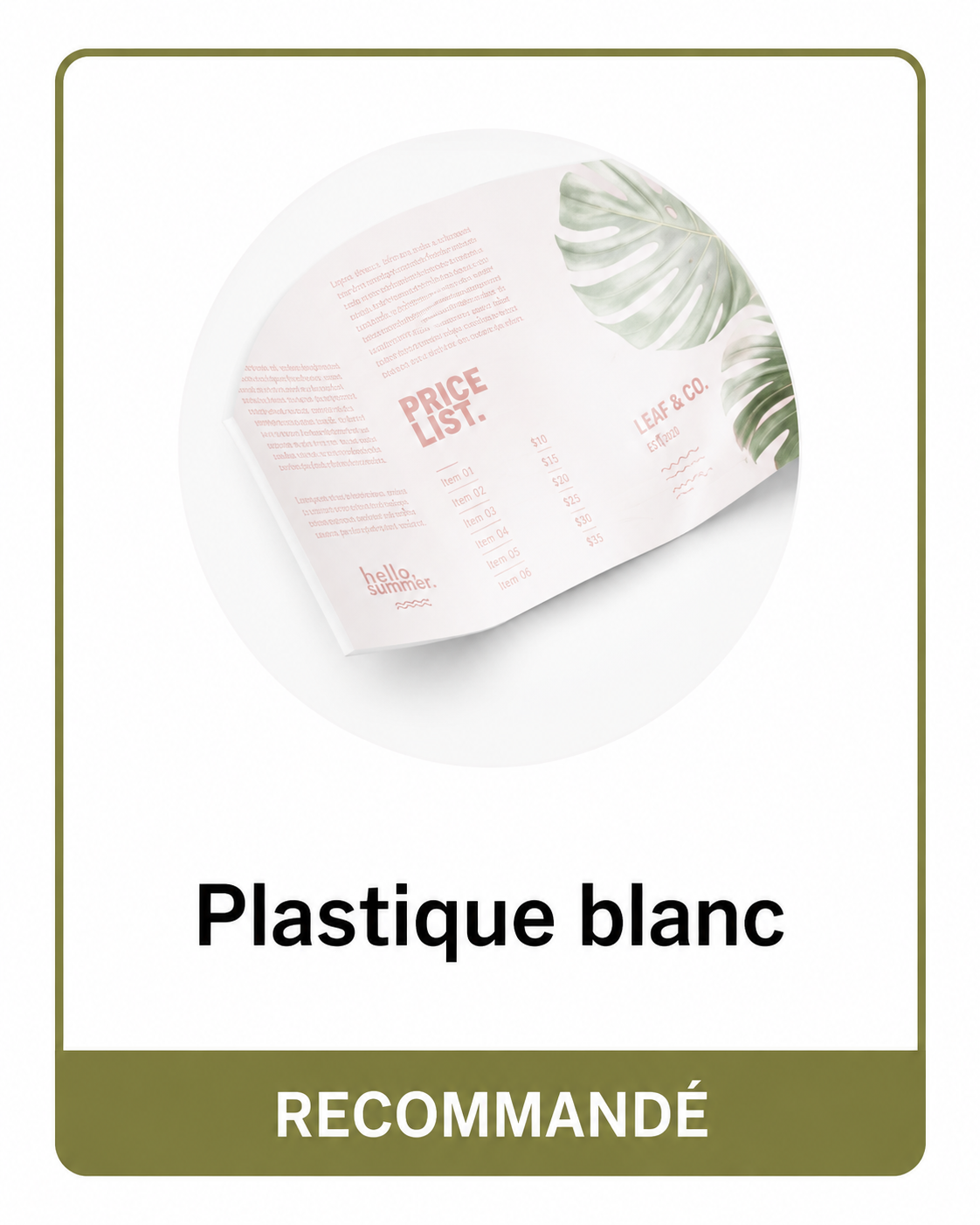 Plastique blanc