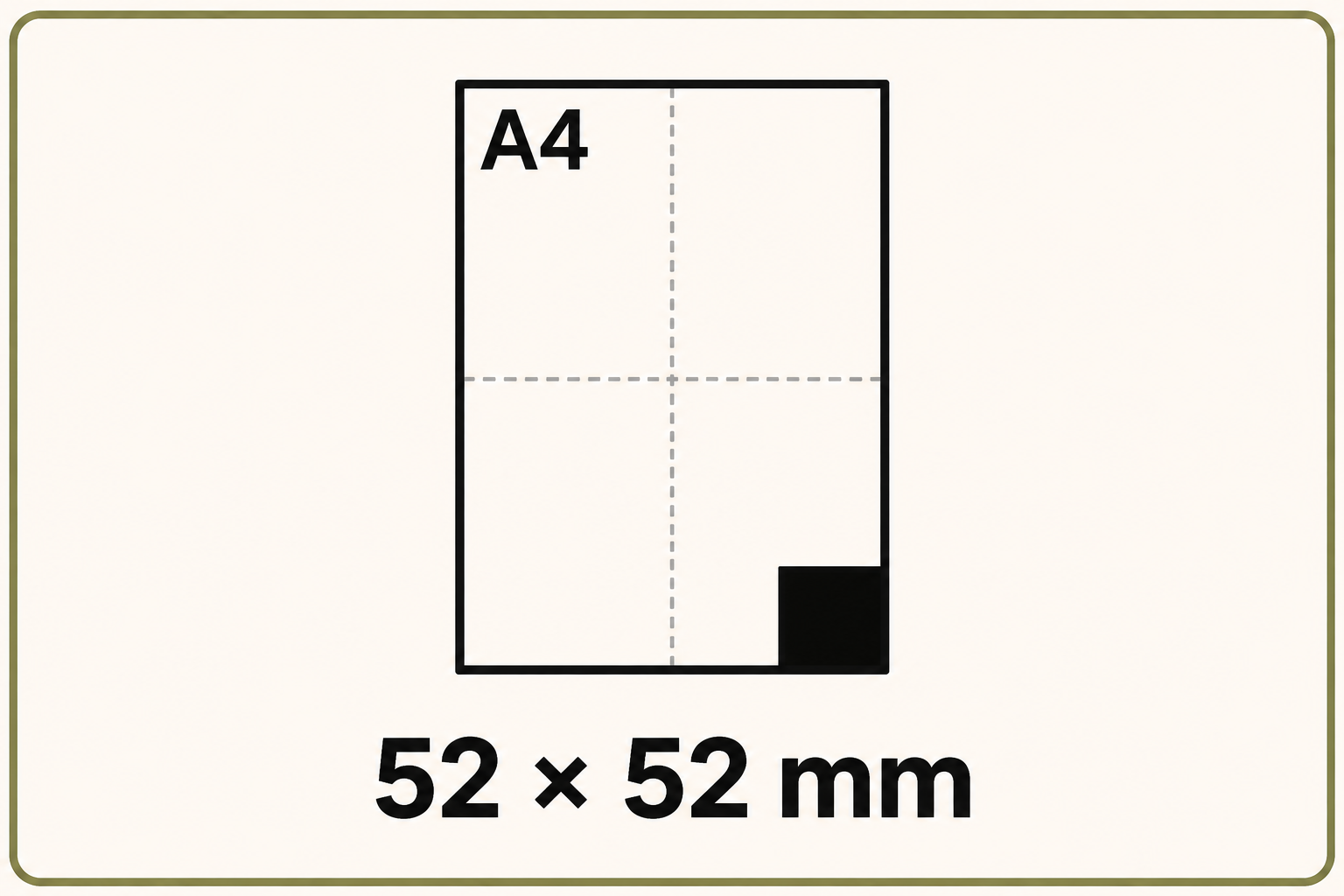 5,2 x 5,2 cm