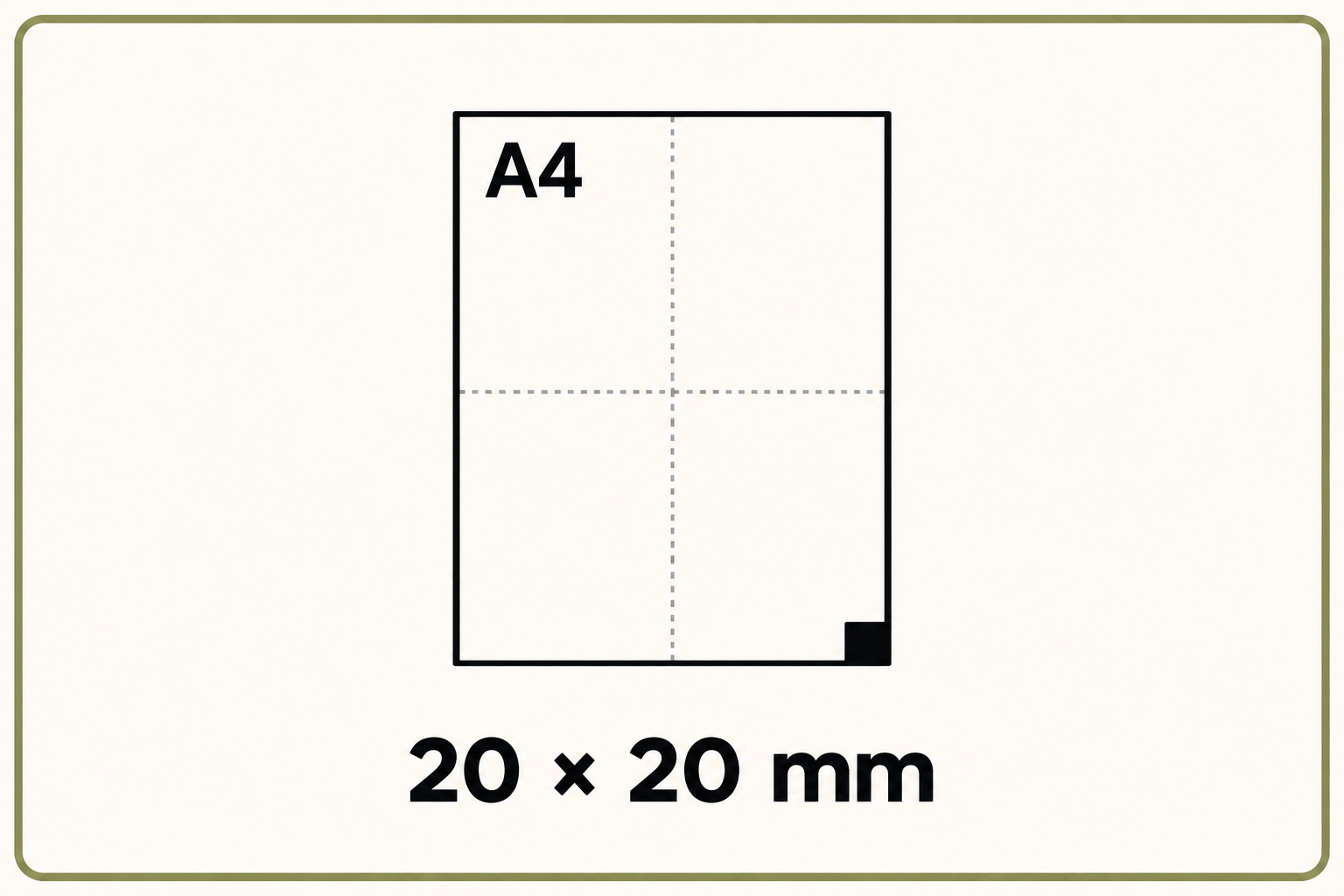 2 x 2 cm