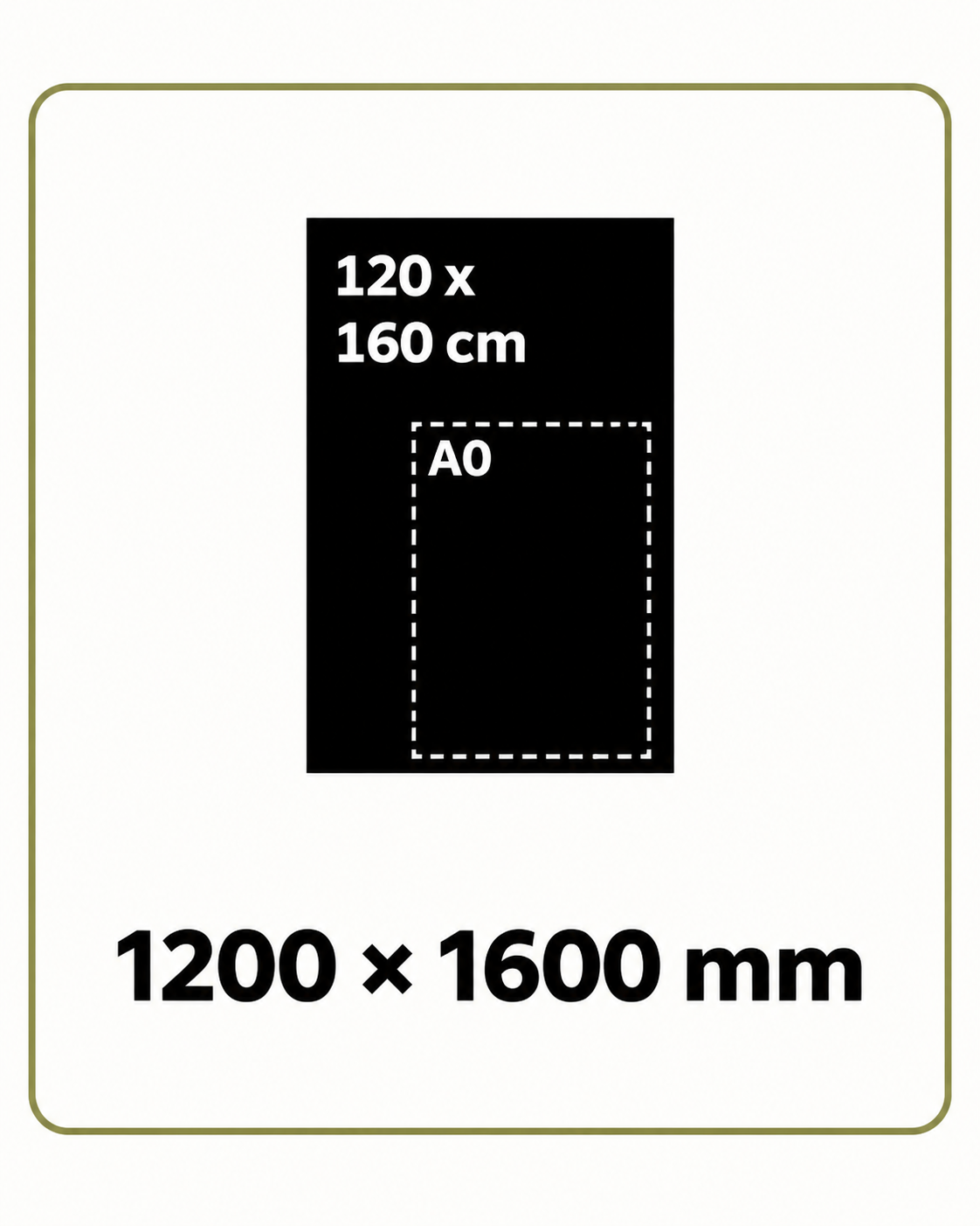 1200 x 1600 mm